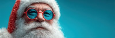 Cute Santa Claus In Sunglasses On A Blue Background 0c61e7ec De86 4e85 B808 E6681c1fc27e 0 Gigapixel Standard 6x