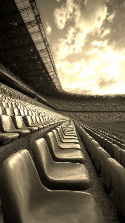Fotele. Empty Stadion. Ultra Realistic. Photorea 80795ed5 42bf 43fc A40b F96153197714 0 Gigapixel Standard 6x Sepia