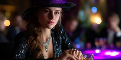 Girl Holding A Cigar And Playing Poker At Casino. Db34961c Fdb6 40bd 97dd 6f053e553886 3 Gigapixel Standard 6x