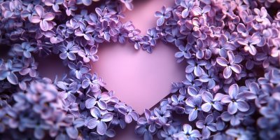 Lilac Flowers In Shape Of Heart. Heart Background 2d2eebde 97a1 4ba8 903a 3e3b3bb55f96 2 Gigapixel Standard 6x