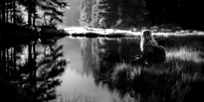 Nature Photographer At Work In A Field. Nature Ph Fc1b14dd 27d0 4f60 8056 8cbf32d4287e 3 Gigapixel Standard 6x Bw