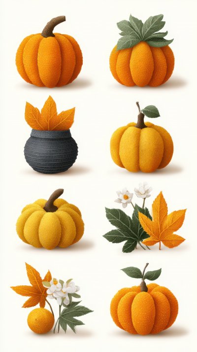 Pumpkin With Leaves And Felted Lanterns On A Whi 118ce20b F423 450c 8874 2aed9c4282a0 0 Gigapixel Standard 6x