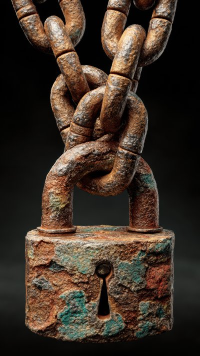 Rusty Chain And Padlock. Chain Closeup. Ultra Real 6b9c5136 F2bc 4a6b 895e 58f56de4ab9e 3 Gigapixel Standard 6x