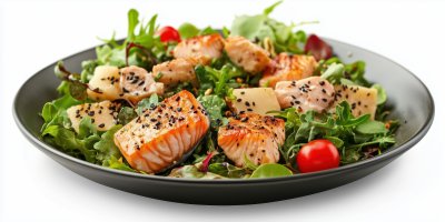 Salad With Salmon Cheese And Various Seeds Salad With Chicken Ultra Realistic Photorealistic Ar 2 1 V 6 1 1735992384 Gigapixel Standard 6x