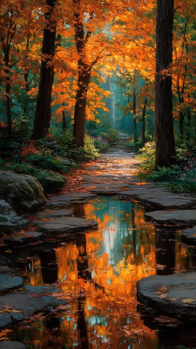 Serene Forest Path Covered In Autumn Leaves. Autu 09591001 Ba69 40db Be5a Bc1bb519740c 0 Gigapixel Standard 6x