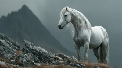 Silver Horse As A Mountain. Beautiful Unicorn. Ultra R E8d9f4b8 48ff 447d 8e16 E3c360a35d74 3 Gigapixel Standard 6x