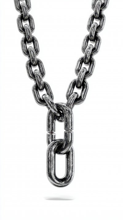 Steel Chain On White Background. Chain Closeup. Ul 636a5120 B7c1 4e6f Ad12 147f5e2867dd 1 Gigapixel Standard 6x