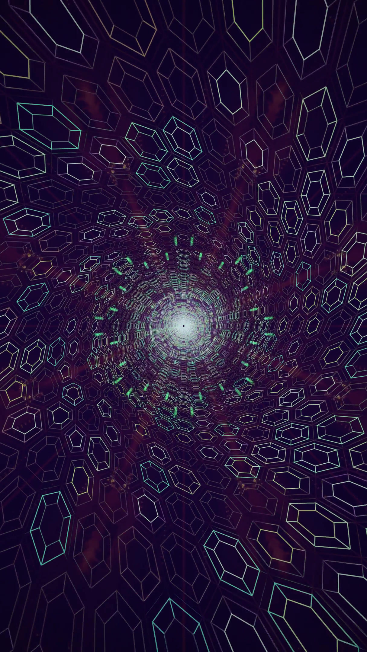 Dynamic tunnel video loop featuring vibrant geometric patterns and seamless motion in a captivating display