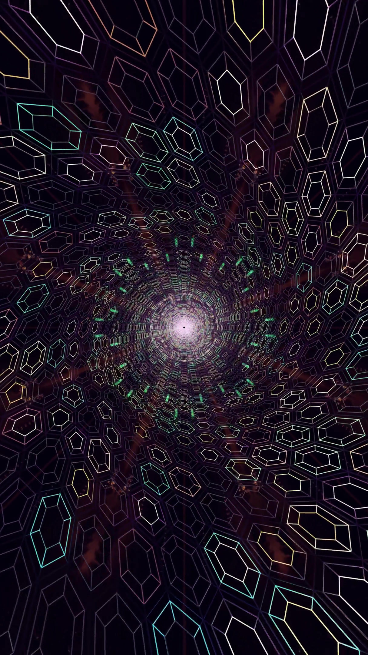 Engaging tunnel video vj loop screensaver featuring vivid colors