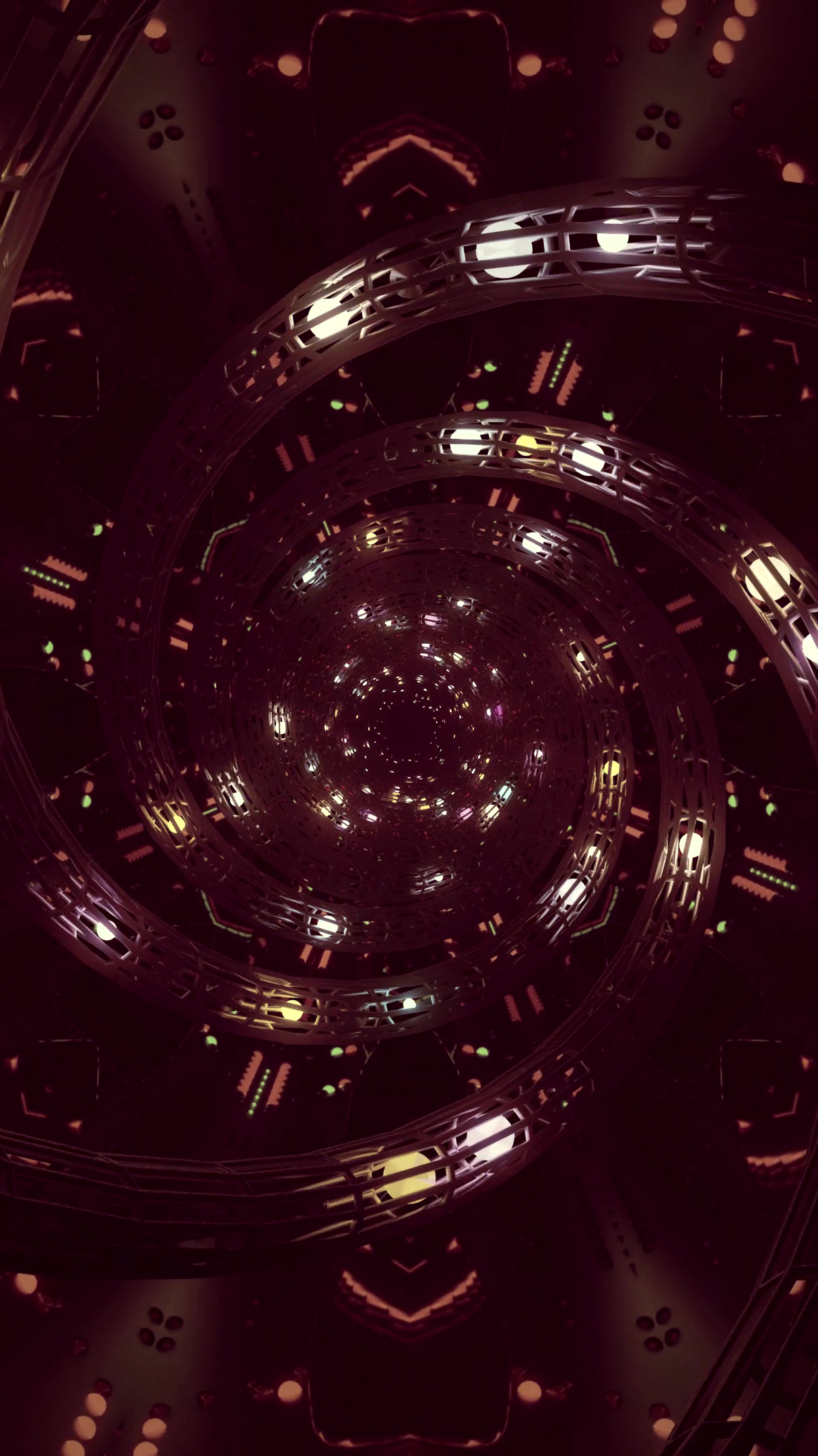 Mesmerizing tunnel video vj loop screensaver with seamless transition and vibrant colors creating an immersive experience