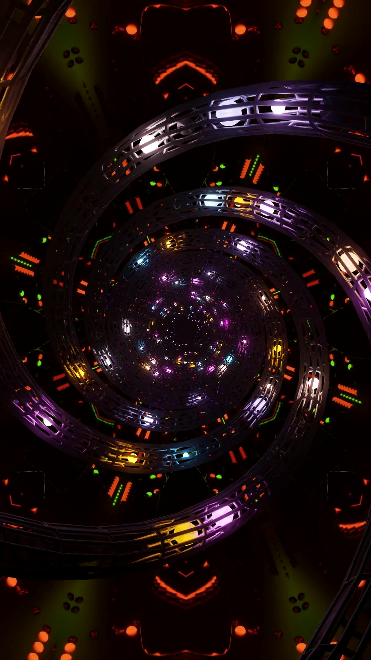 Immerse in a vibrant tunnel video loop showcasing seamless visual
