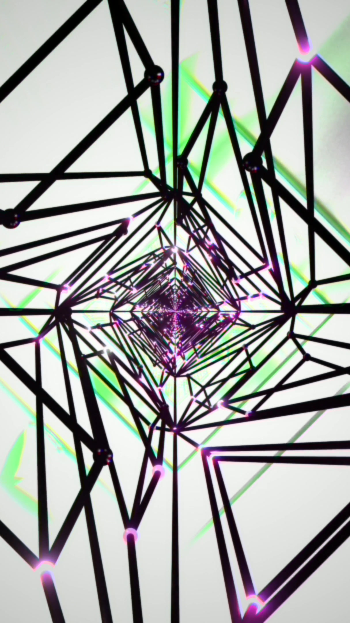 Seamless tunnel video vj loop screensaver in vibrant colors and g