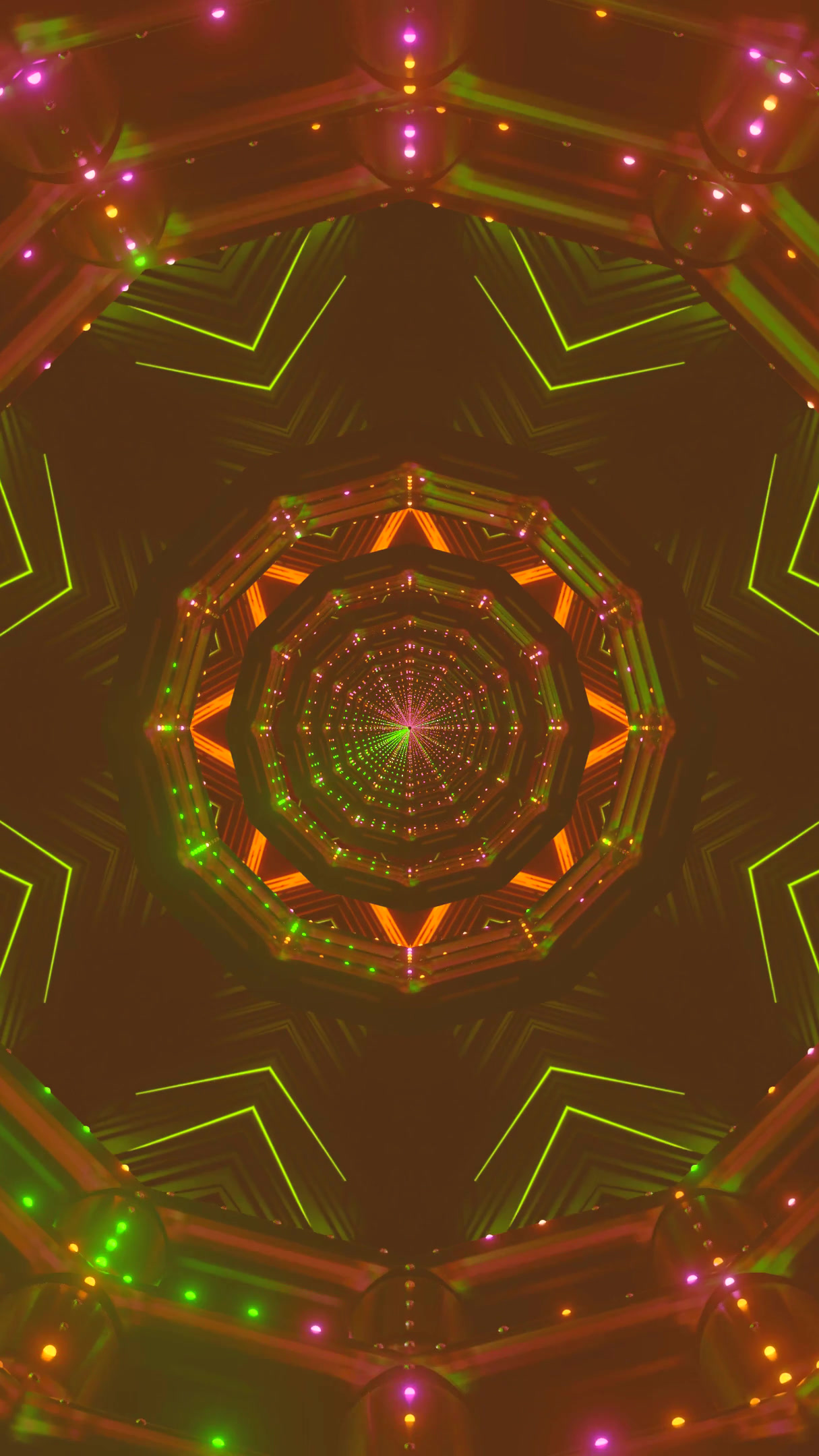 Vivid tunnel video loop creating an immersive and dynamic visual