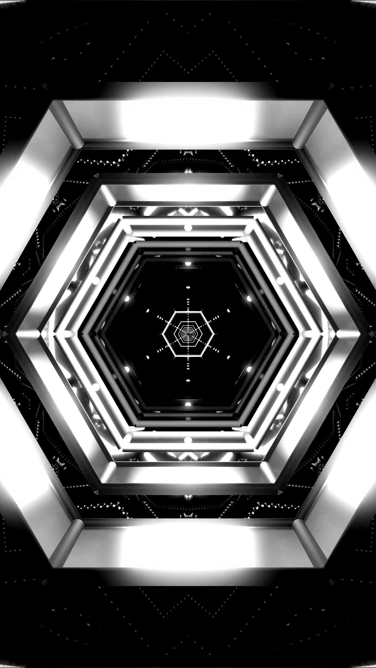 Seamless tunnel video loop with dynamic visuals and striking cont