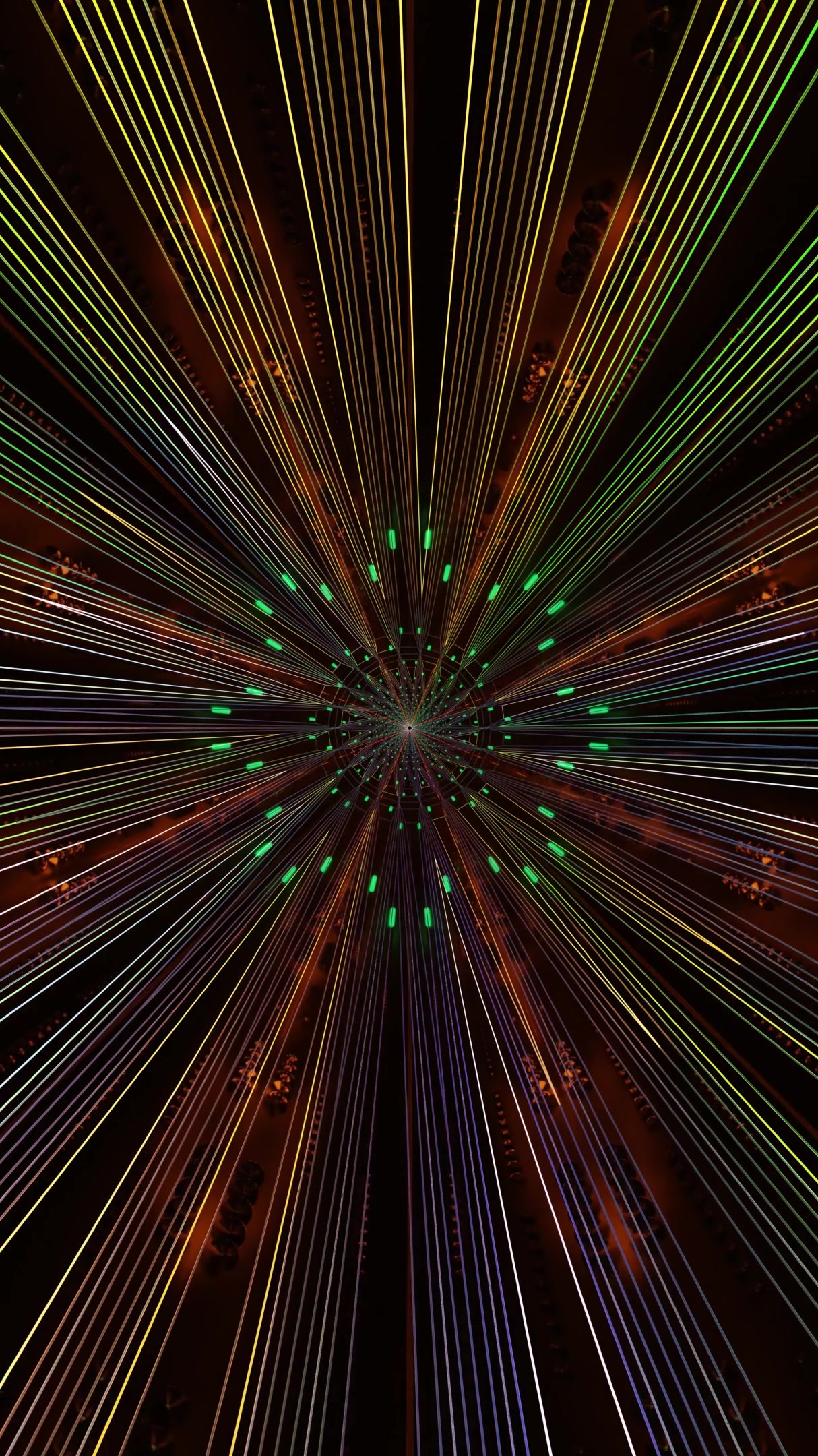 Tunnel video vj loop screensaver creates a vibrant and immersive digital experience with swirling colorful lights
