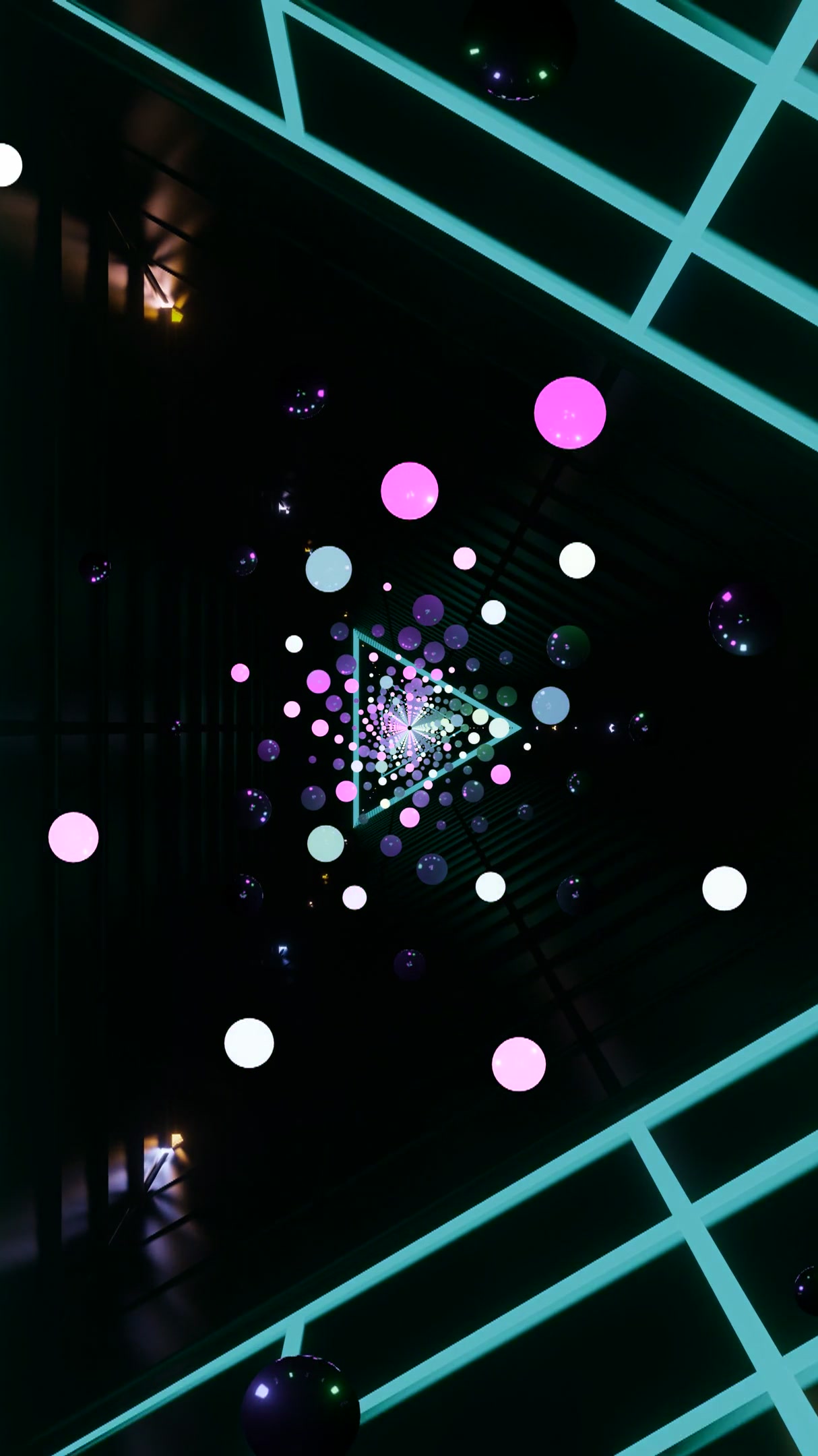Colorful tunnel video loop creates a mesmerizing viewing experien