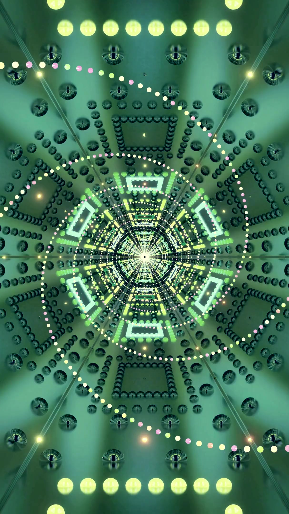 Tunnel video loop creates an immersive visual experience with vib