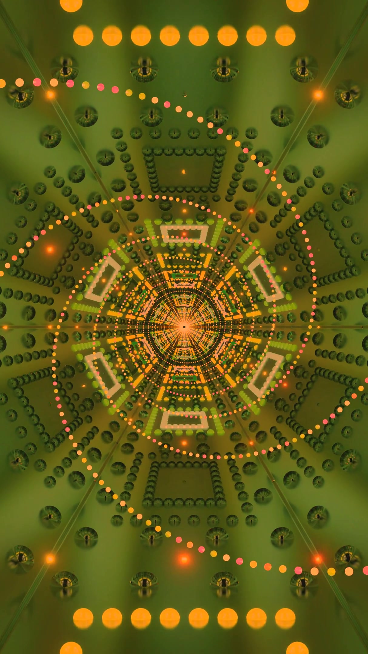 Seamless tunnel video loop showcasing vibrant colors and patterns