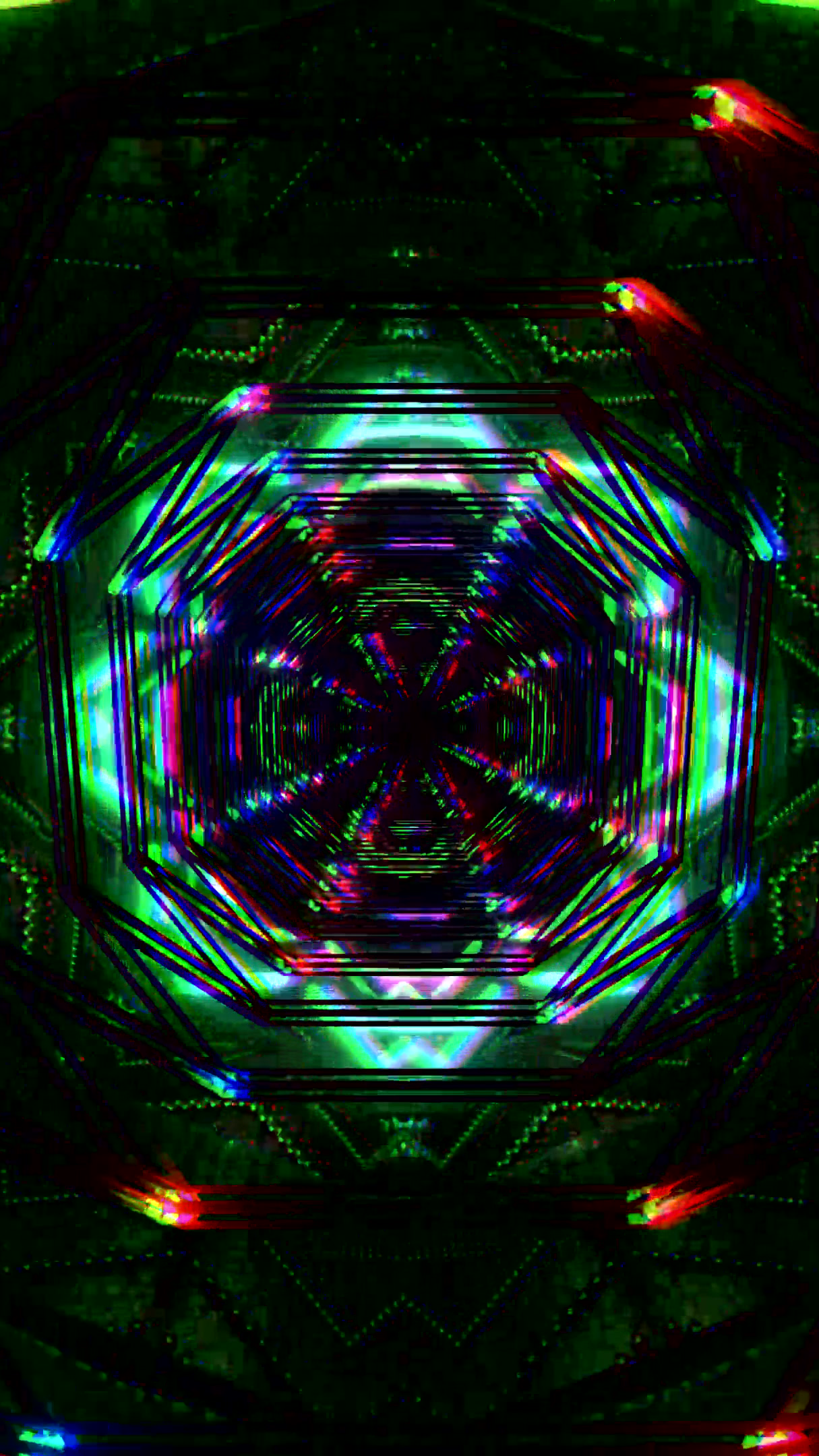 Dynamic tunnel video loop showcasing vibrant colors and patterns
