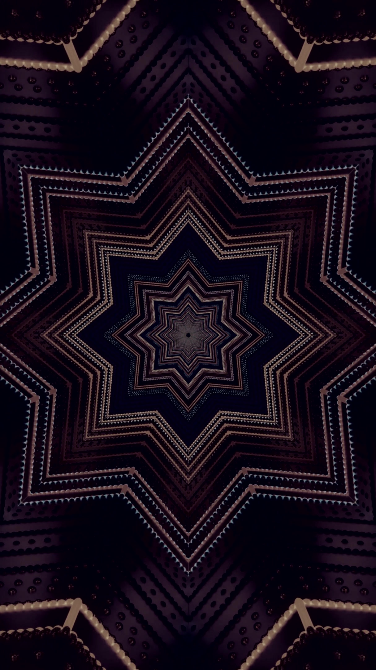 Seamless tunnel video loop creating dynamic geometric visuals wit