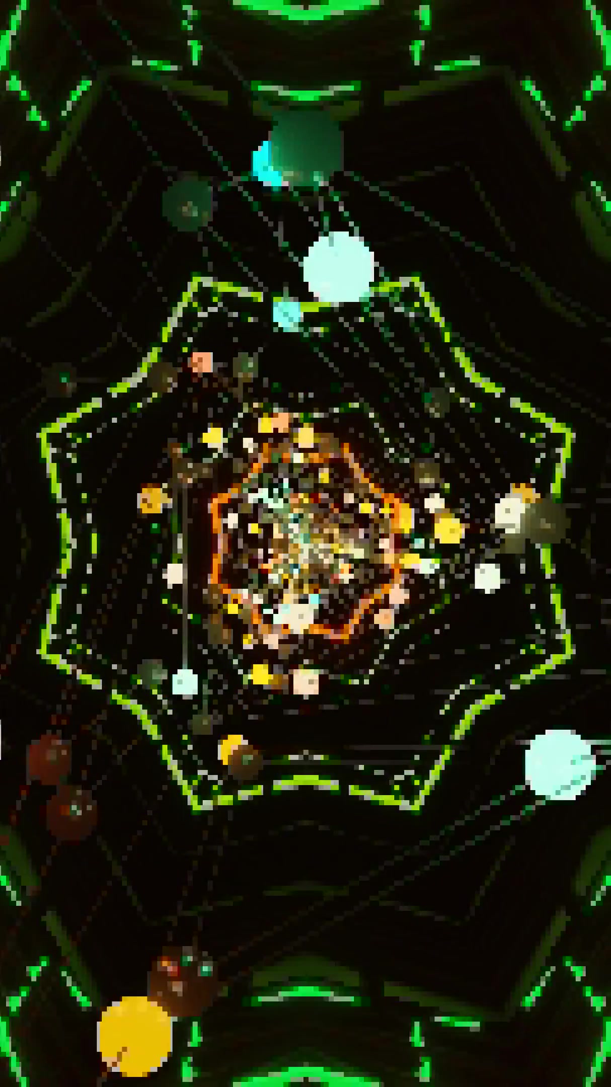 Tunnel video loop featuring vibrant colors and dynamic patterns f