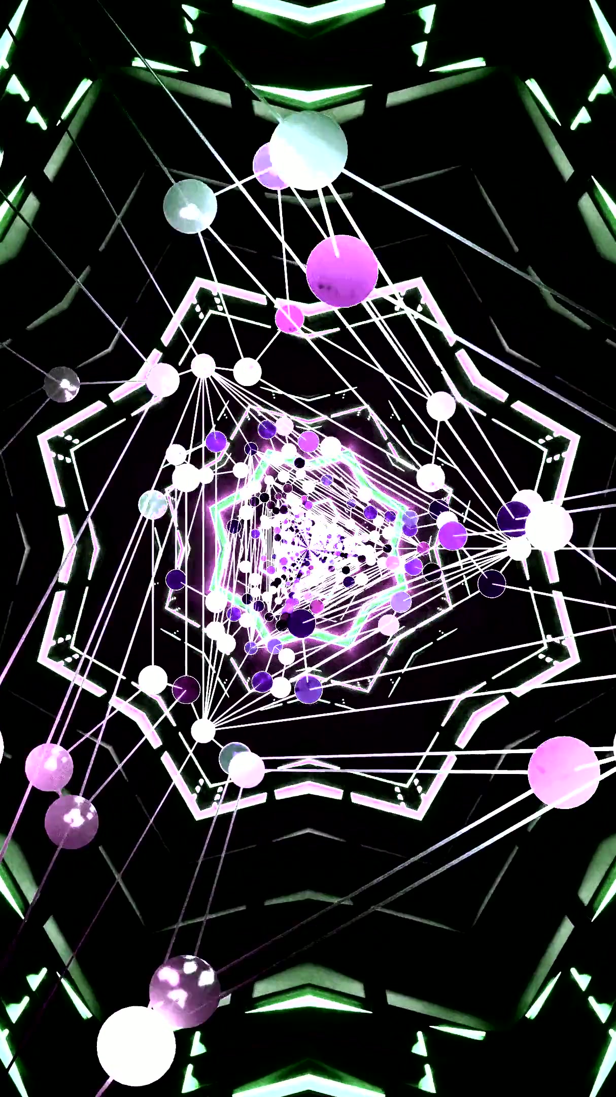 Seamless tunnel video vj loop screensaver with dynamic patterns a