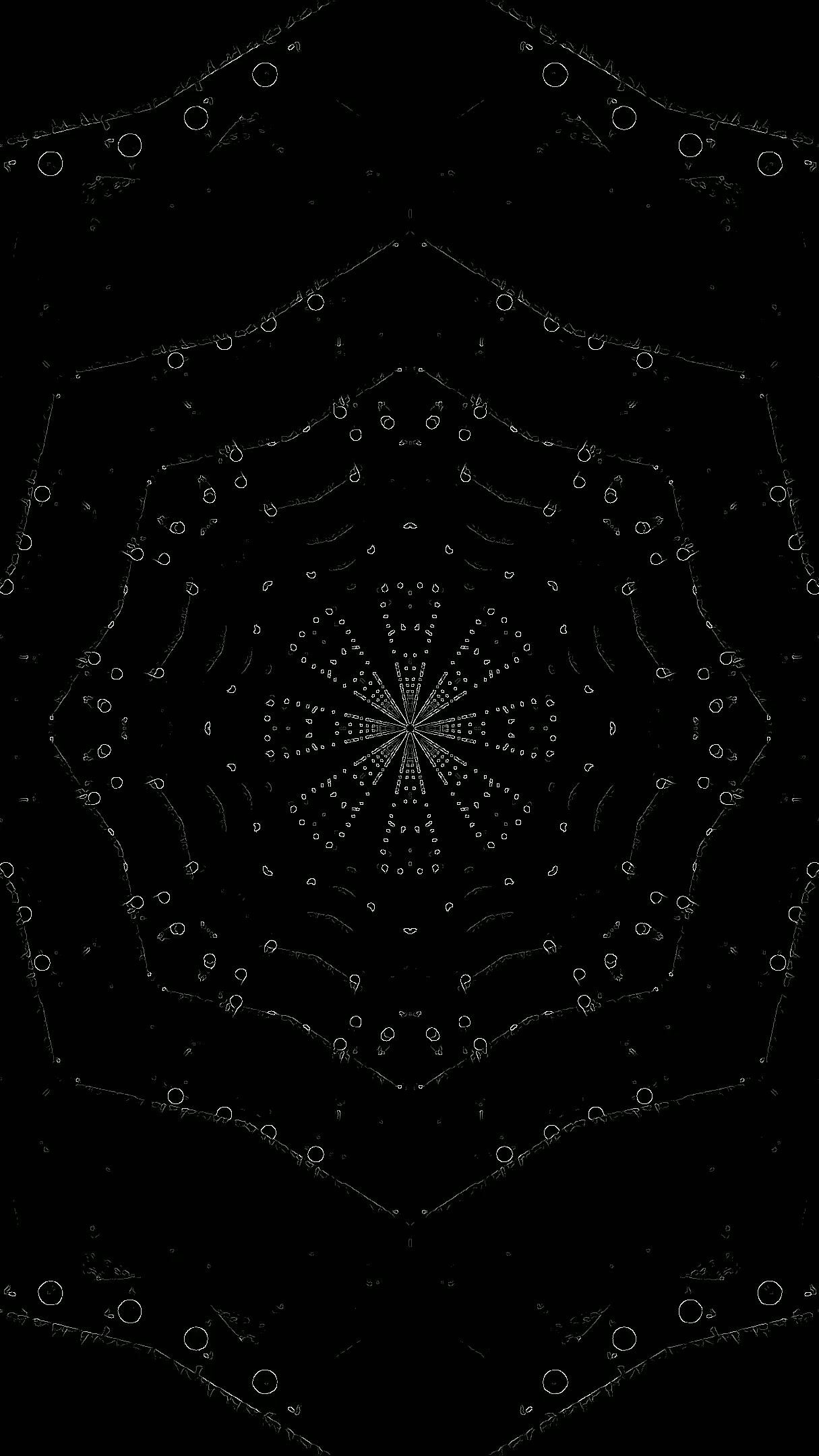 Seamless tunnel video loop screensaver with intricate patterns an