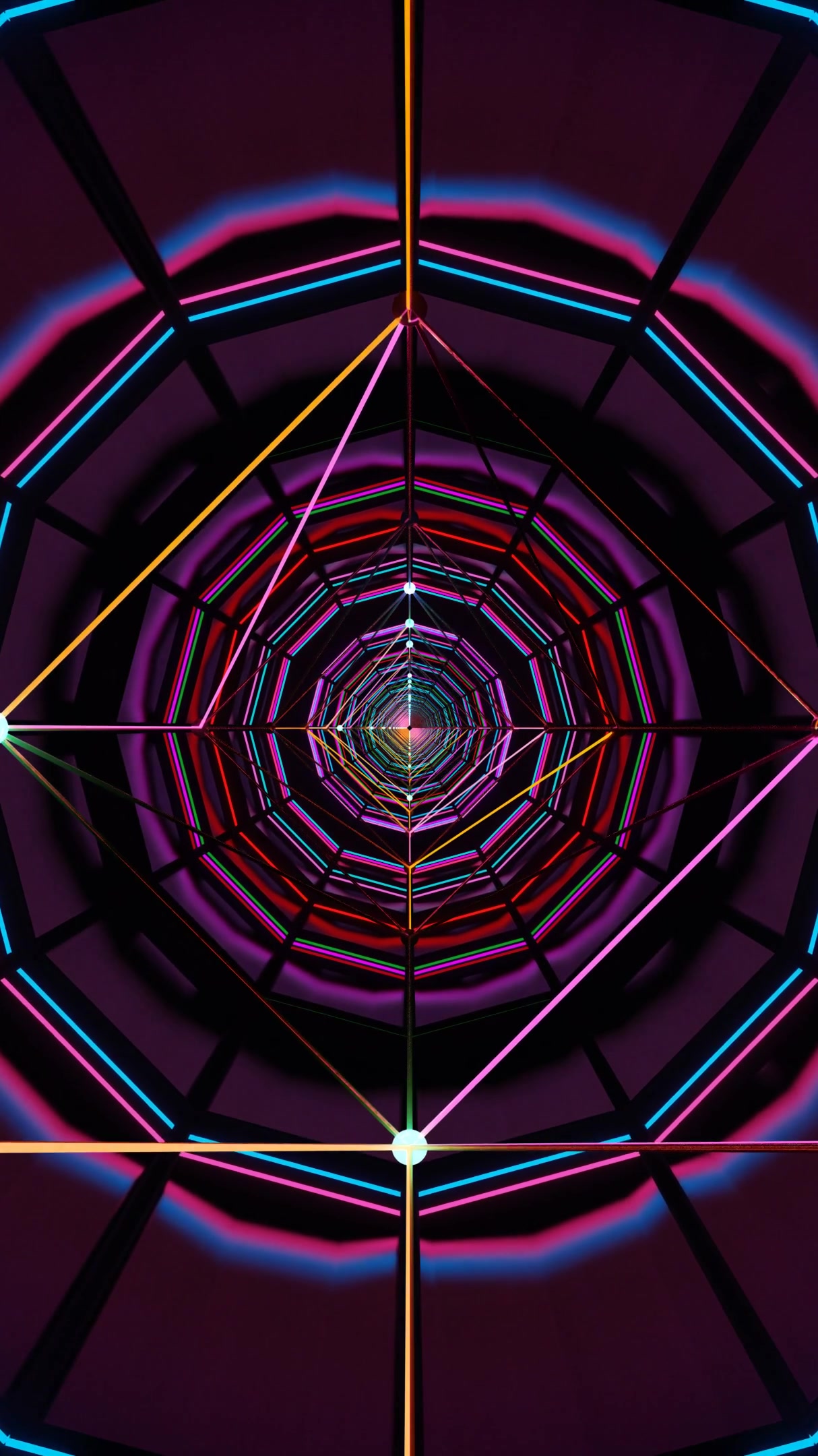Colorful tunnel video loop creating a seamless and immersive visual experience