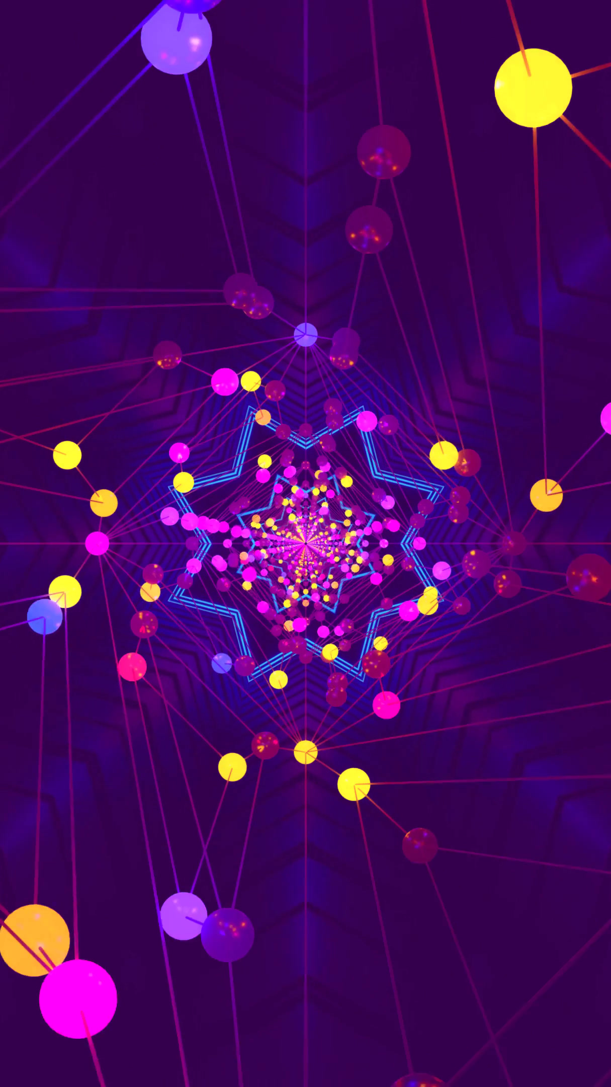 Colorful tunnel video loop creates dynamic visual experience with