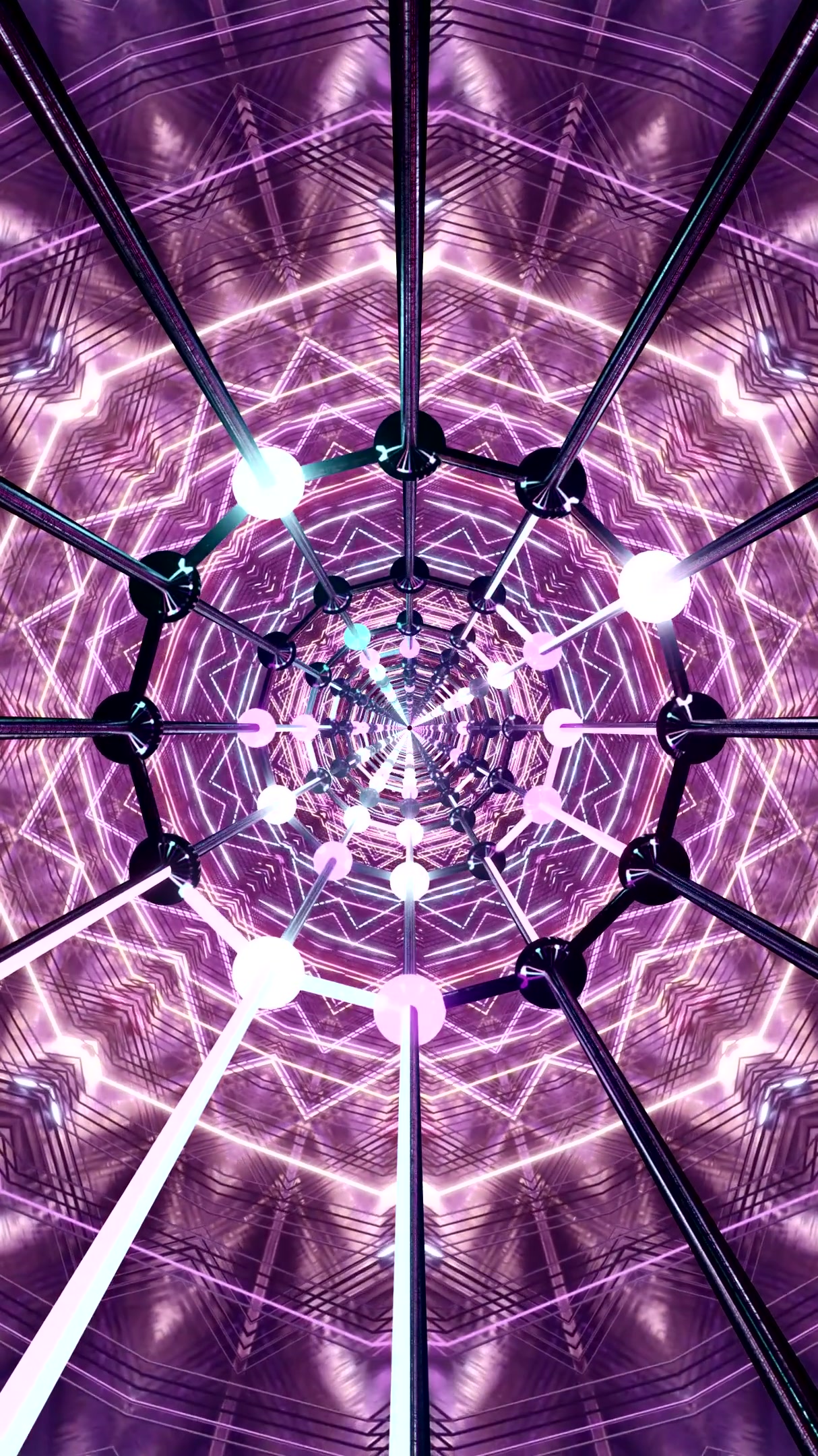 Tunnel video vj loop screensaver displays vibrant colors and dyna