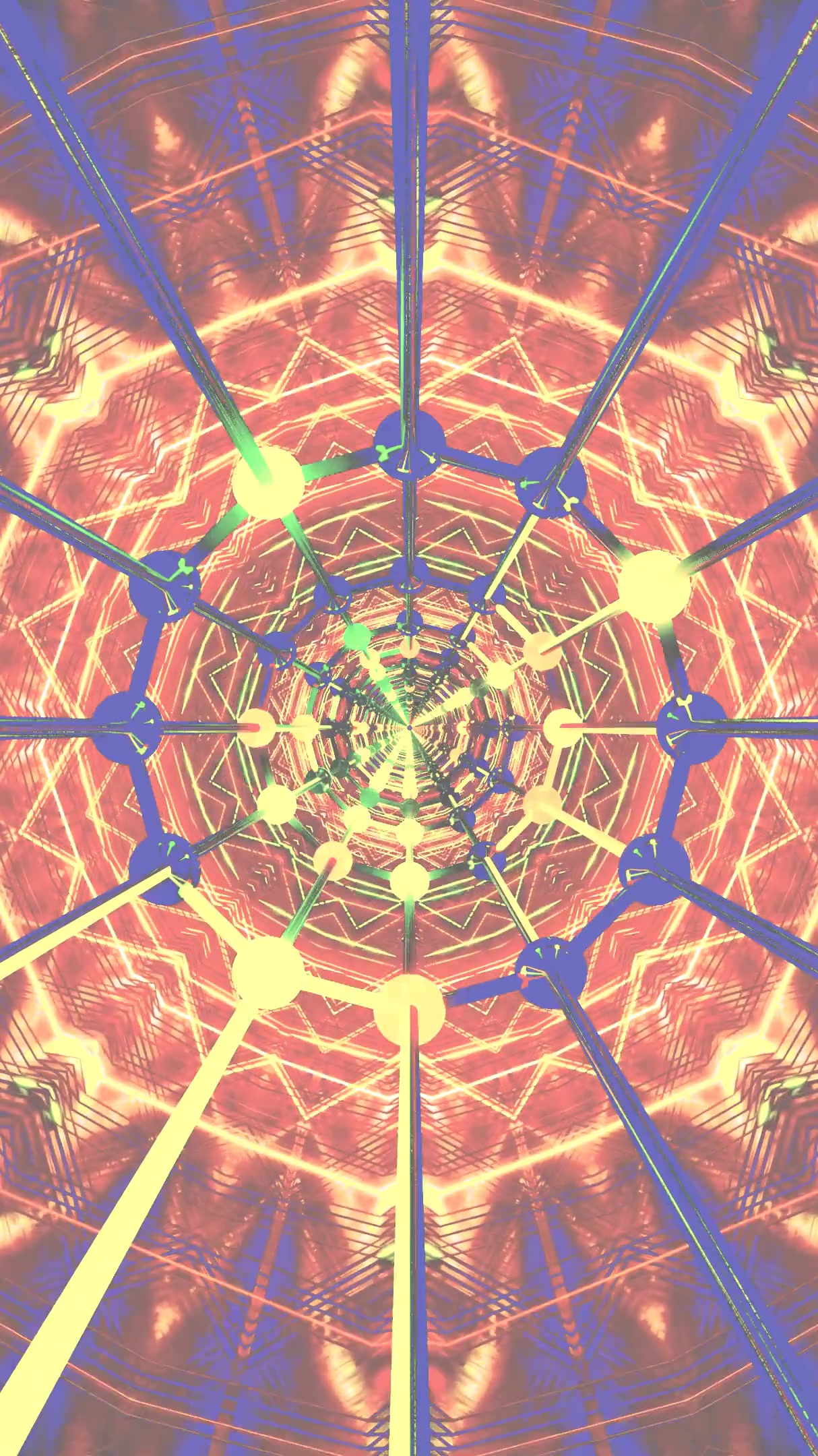 Dynamic tunnel video vj loop creating a seamless visual experienc