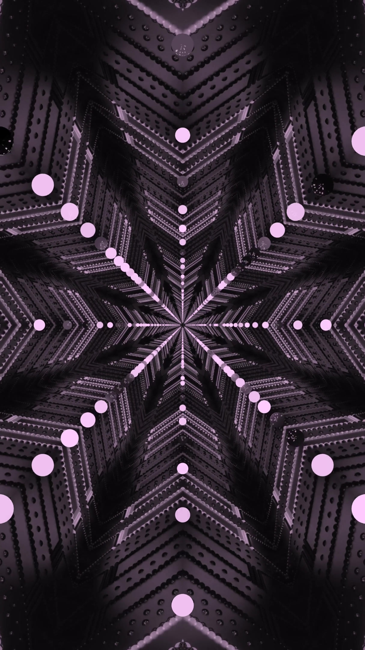 Tunnel video loop featuring geometric patterns and soft pink acce