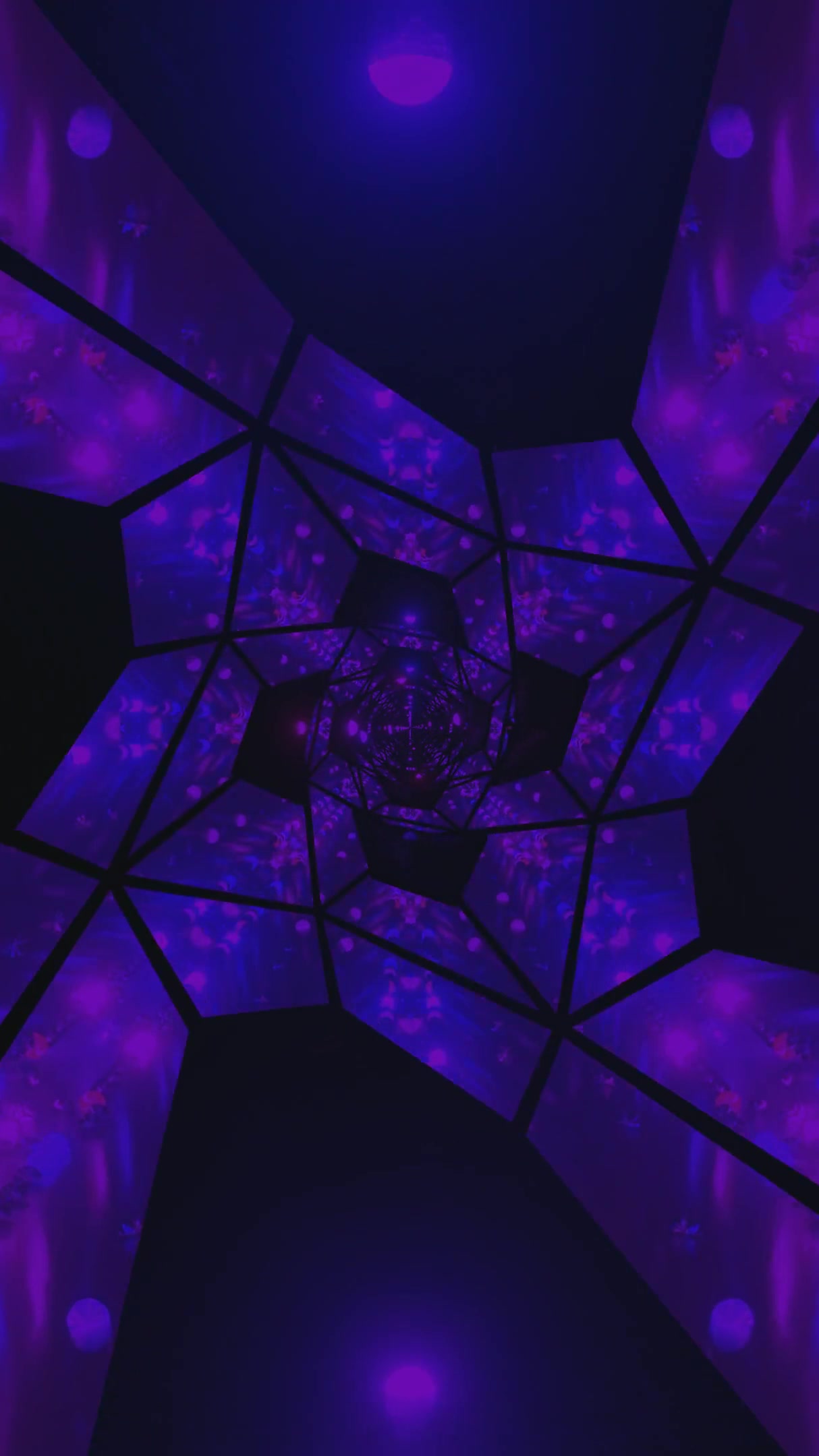 Vibrant tunnel video loop with colorful lights creating a mesmeri