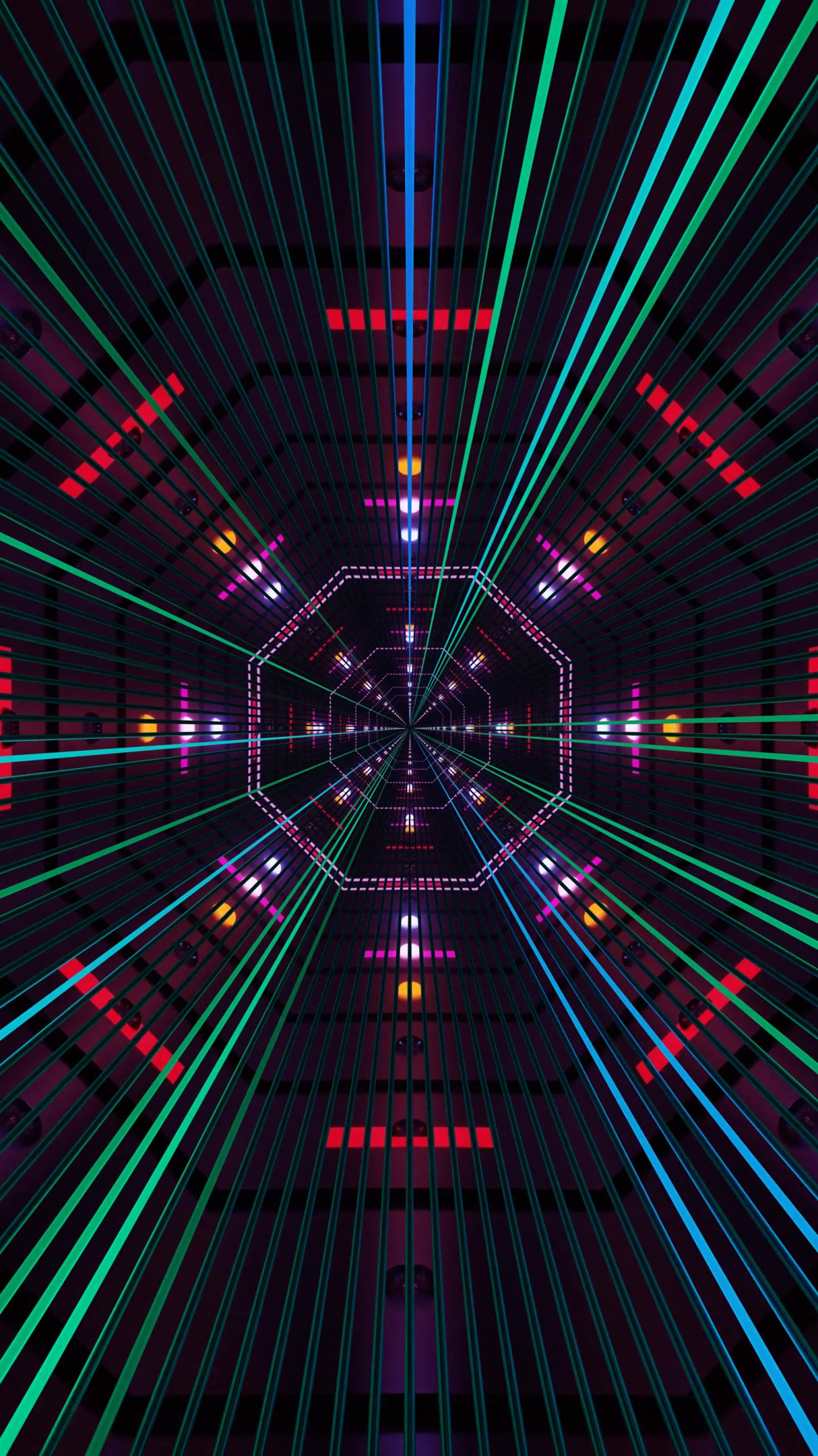 Tunnel video vj loop screensaver with vibrant colors creating a seamless looping experience