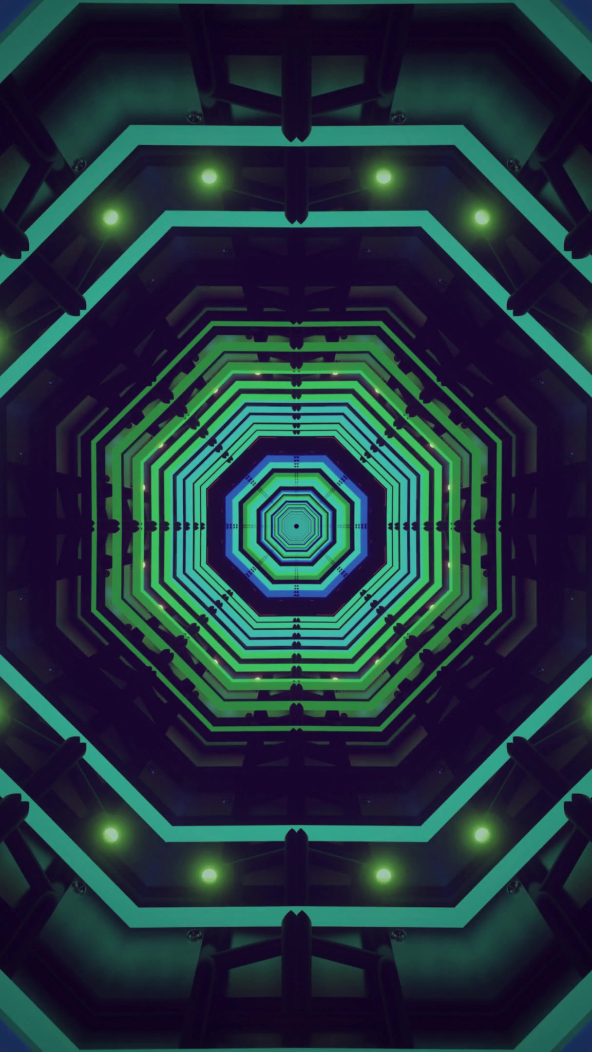 Vibrant tunnel video loop with seamless motion and engaging color