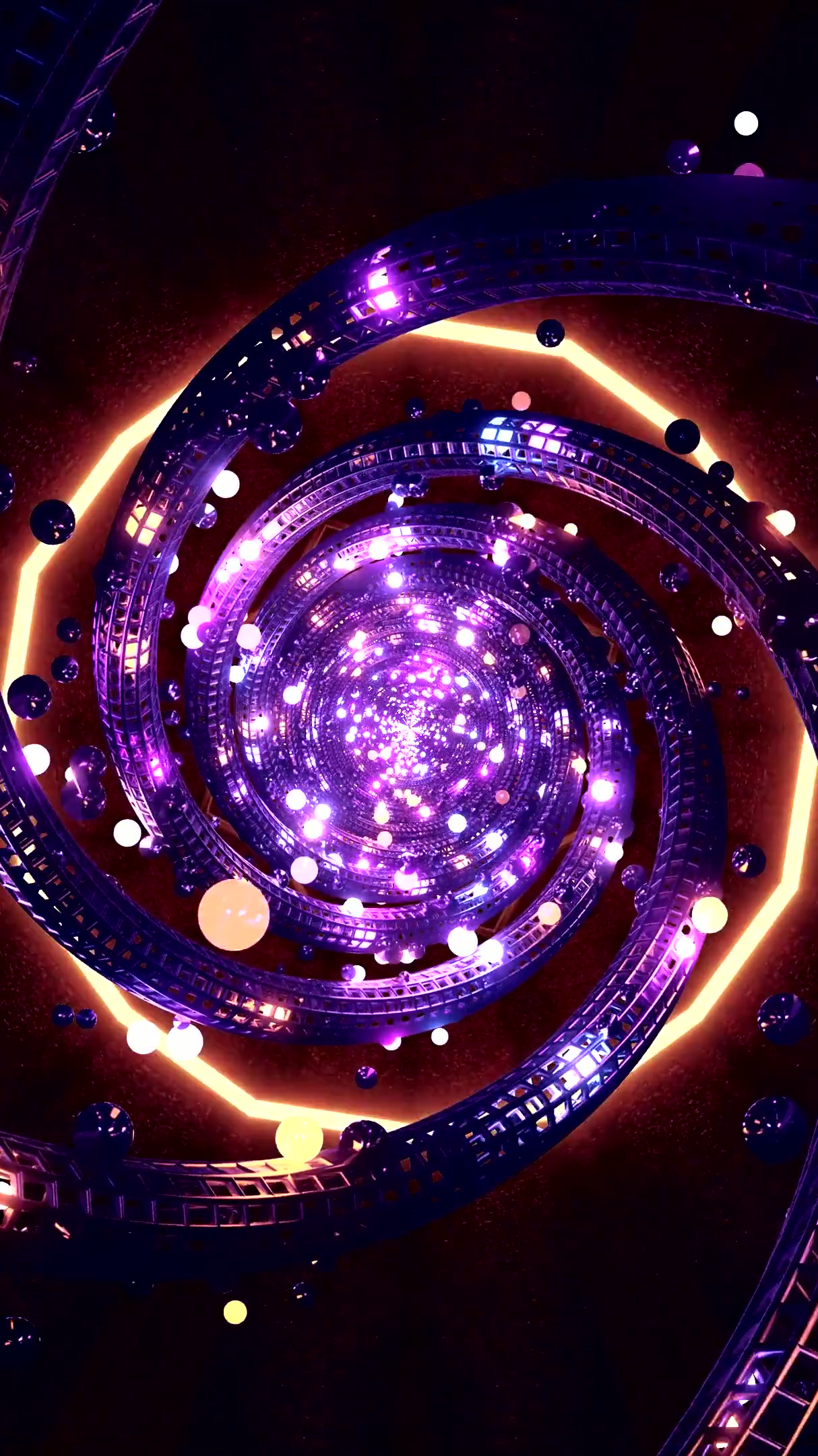 Tunnel video loop creating a mesmerizing visual experience of swi