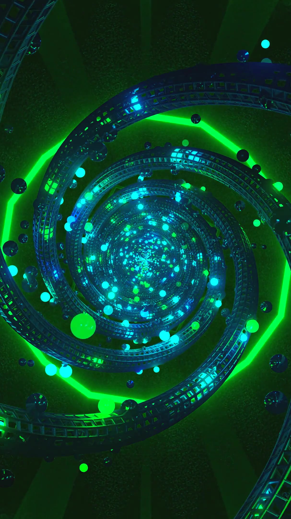 Tunnel video vj loop screensaver offers a seamless experience of