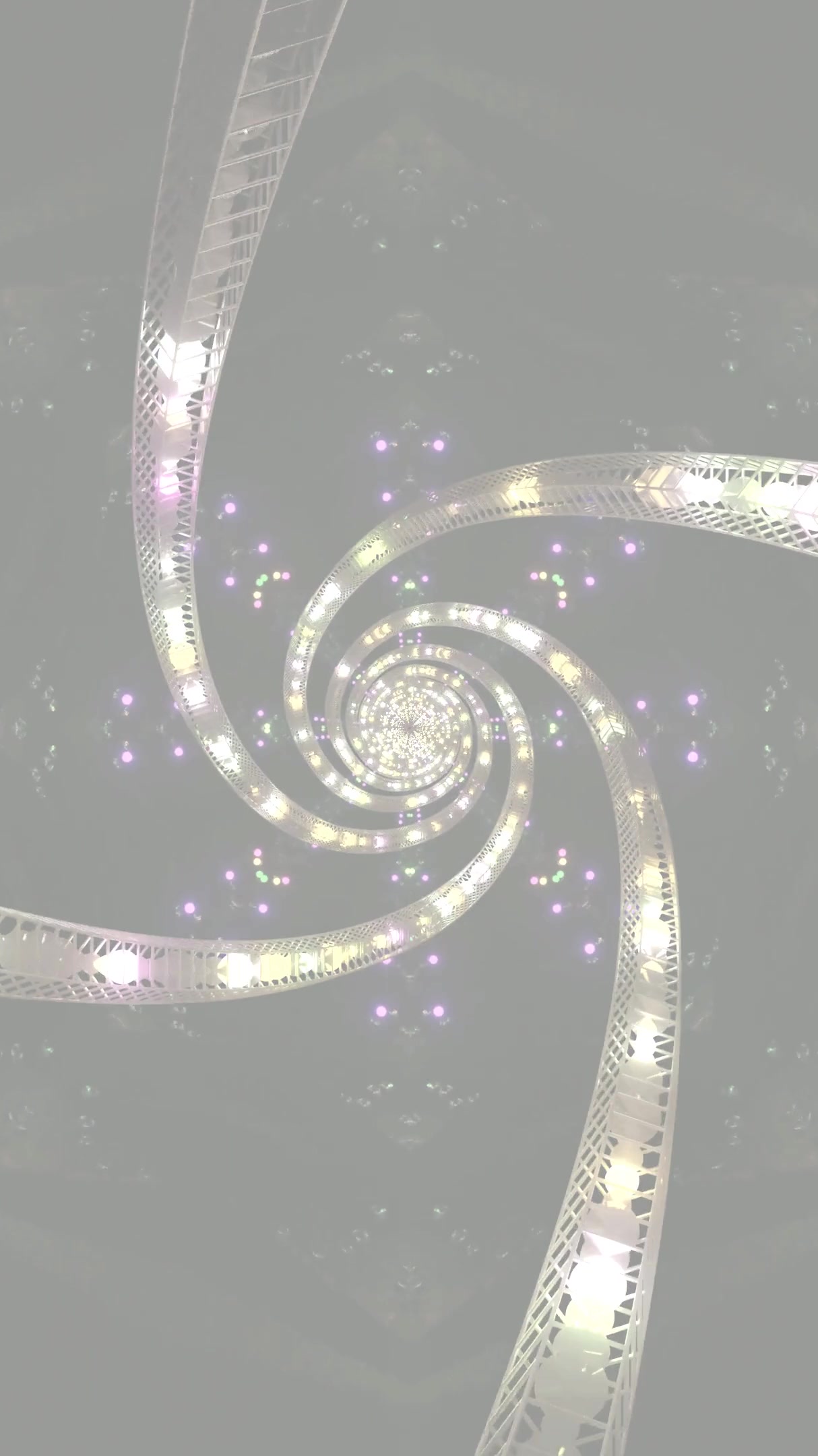 Endless spiral tunnel with lights creating a mesmerizing visual e