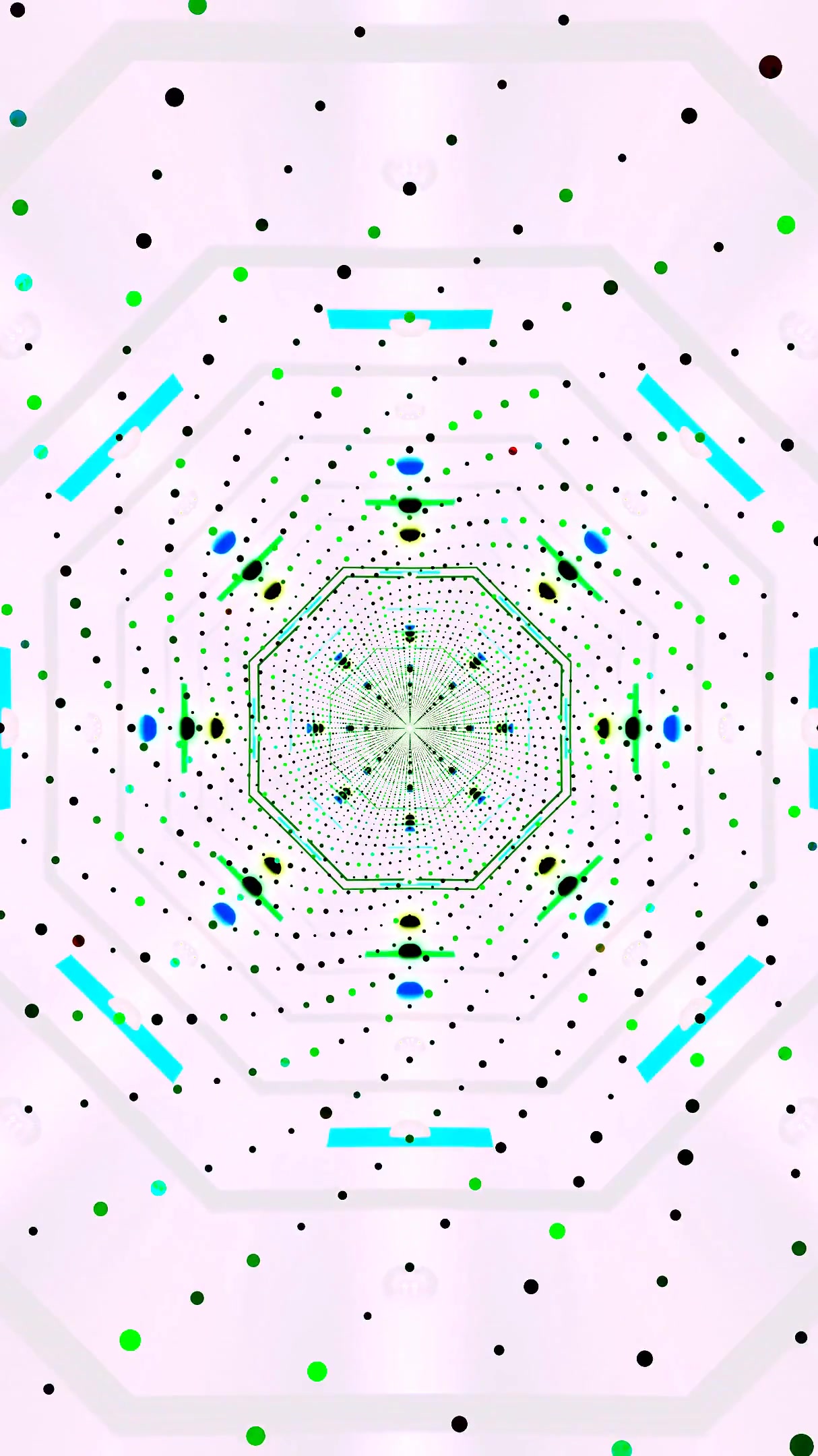 Colorful tunnel video loop with dynamic patterns and seamless transitions throughout the visual experience