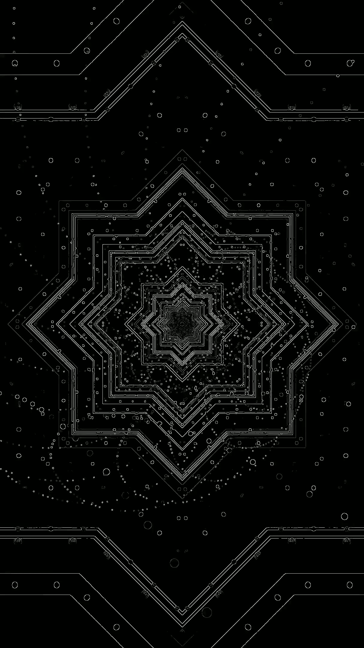 Tunnel video loop creating an immersive experience with intricate designs and seamless transitions for a dynamic screensaver effect