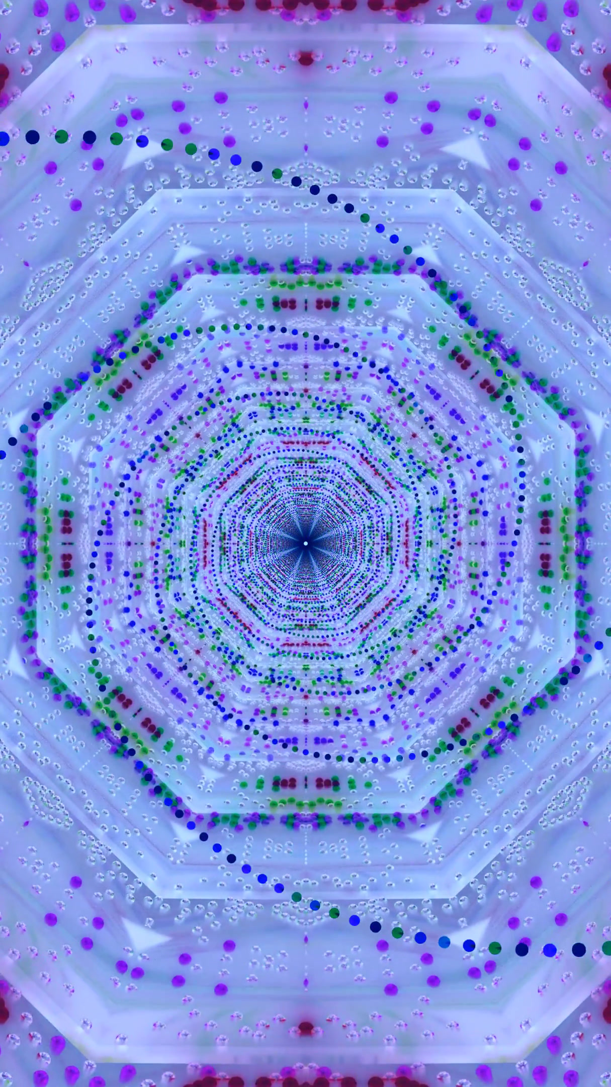 Colorful tunnel video loop creating a seamless visual experience with dynamic patterns and shapes