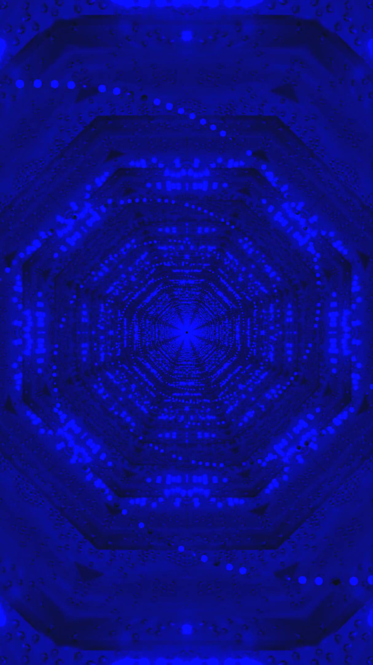 Seamless blue tunnel video loop creating mesmerizing visual effec