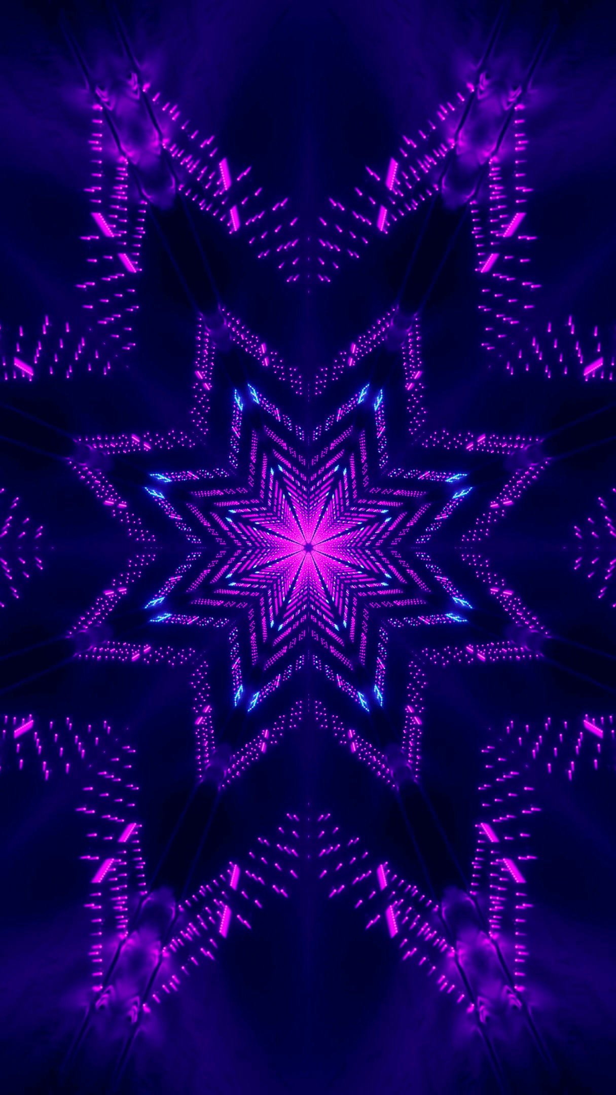 Colorful tunnel video loop with vibrant light patterns creating a seamless visual experience for screensavers