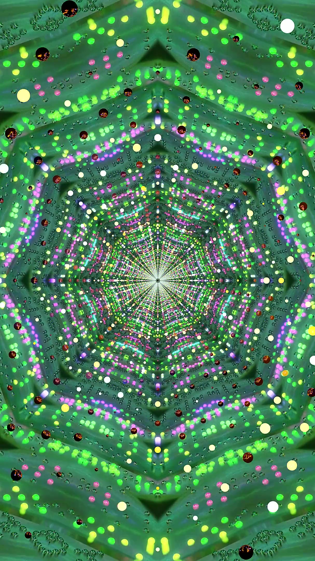 Seamless tunnel video loop featuring vibrant lights and colors cr