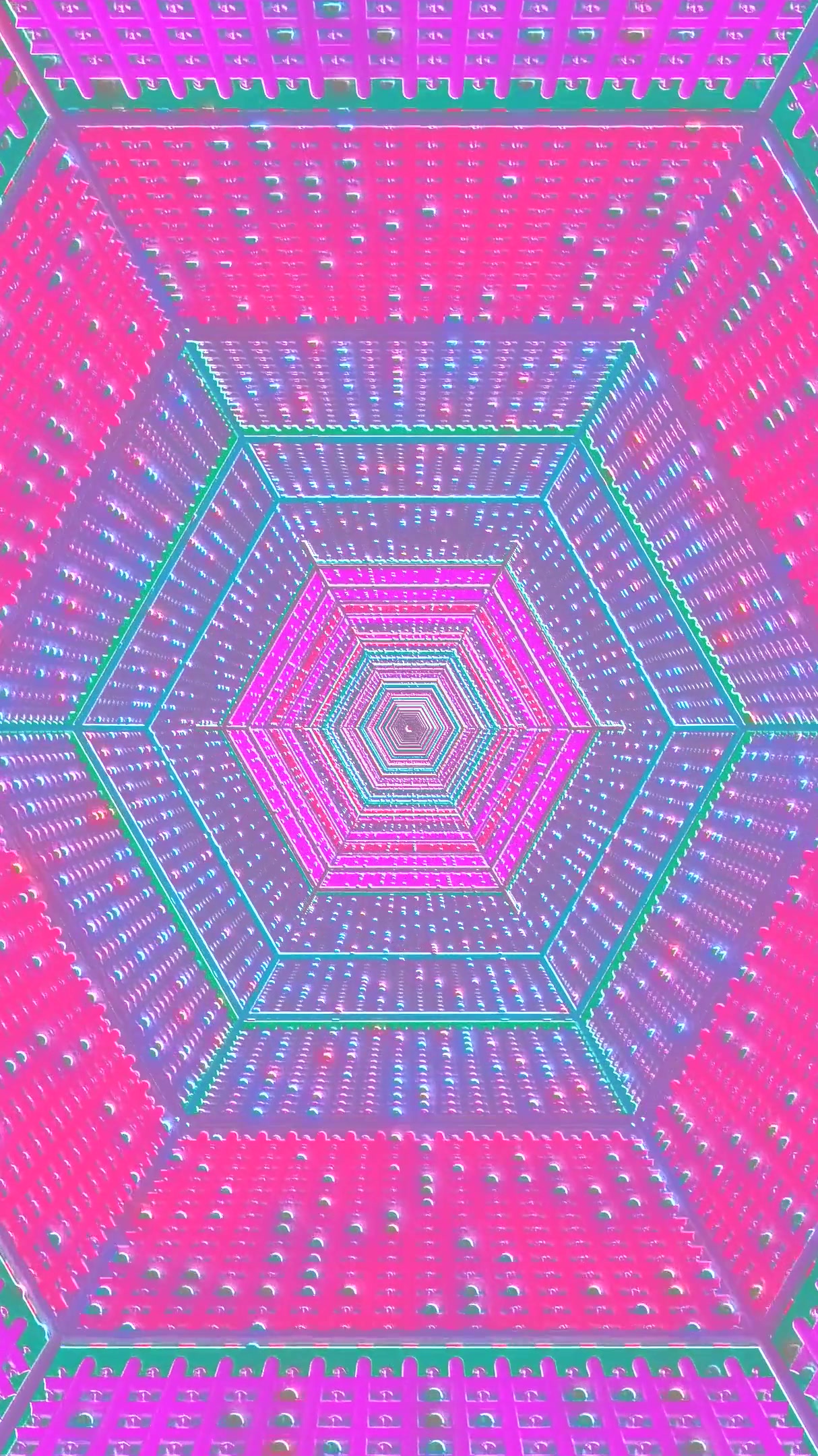 Colorful tunnel video loop creates an immersive seamless experience