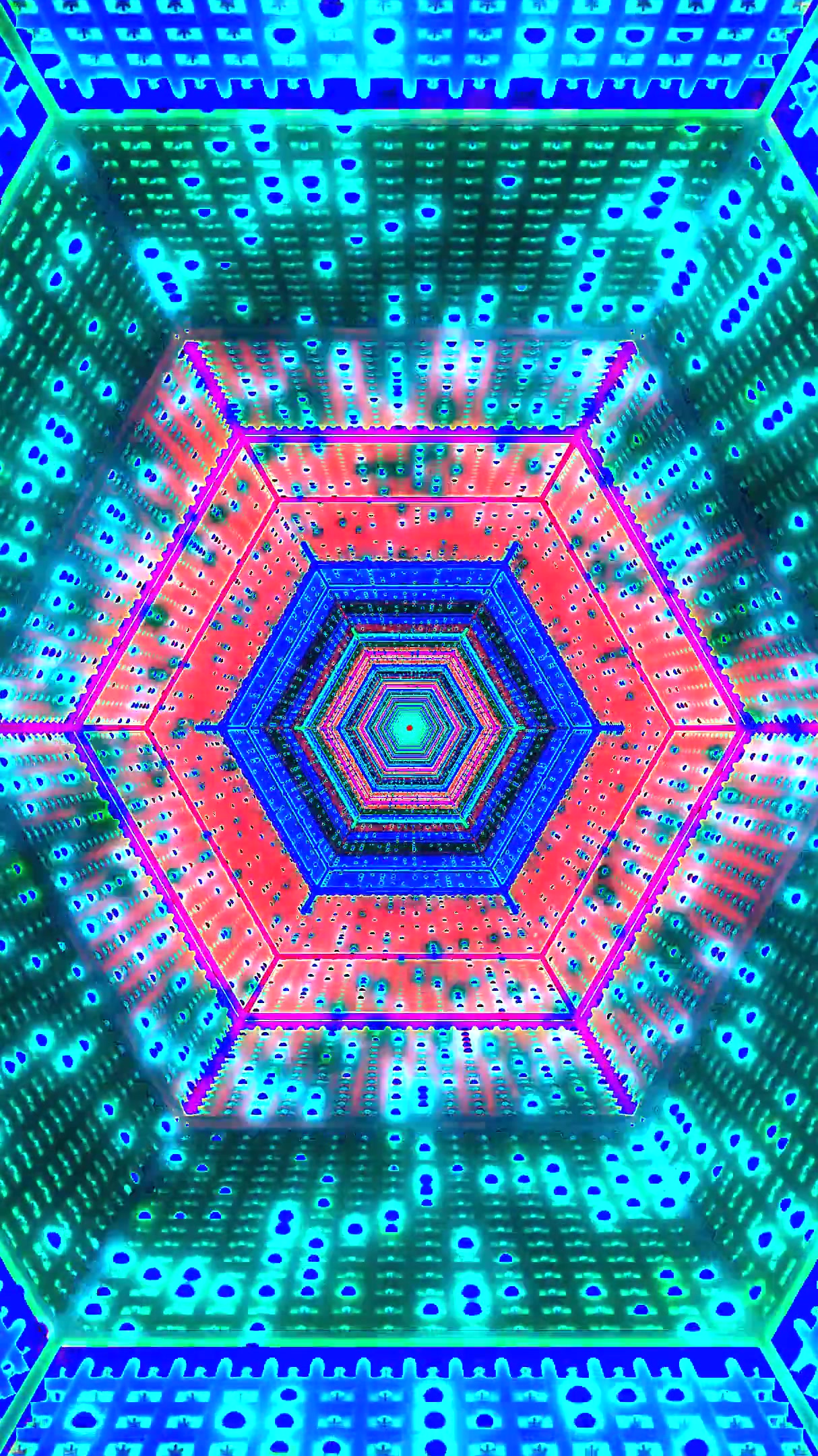 Visual tunnel video loop creates a vibrant and engaging screensav