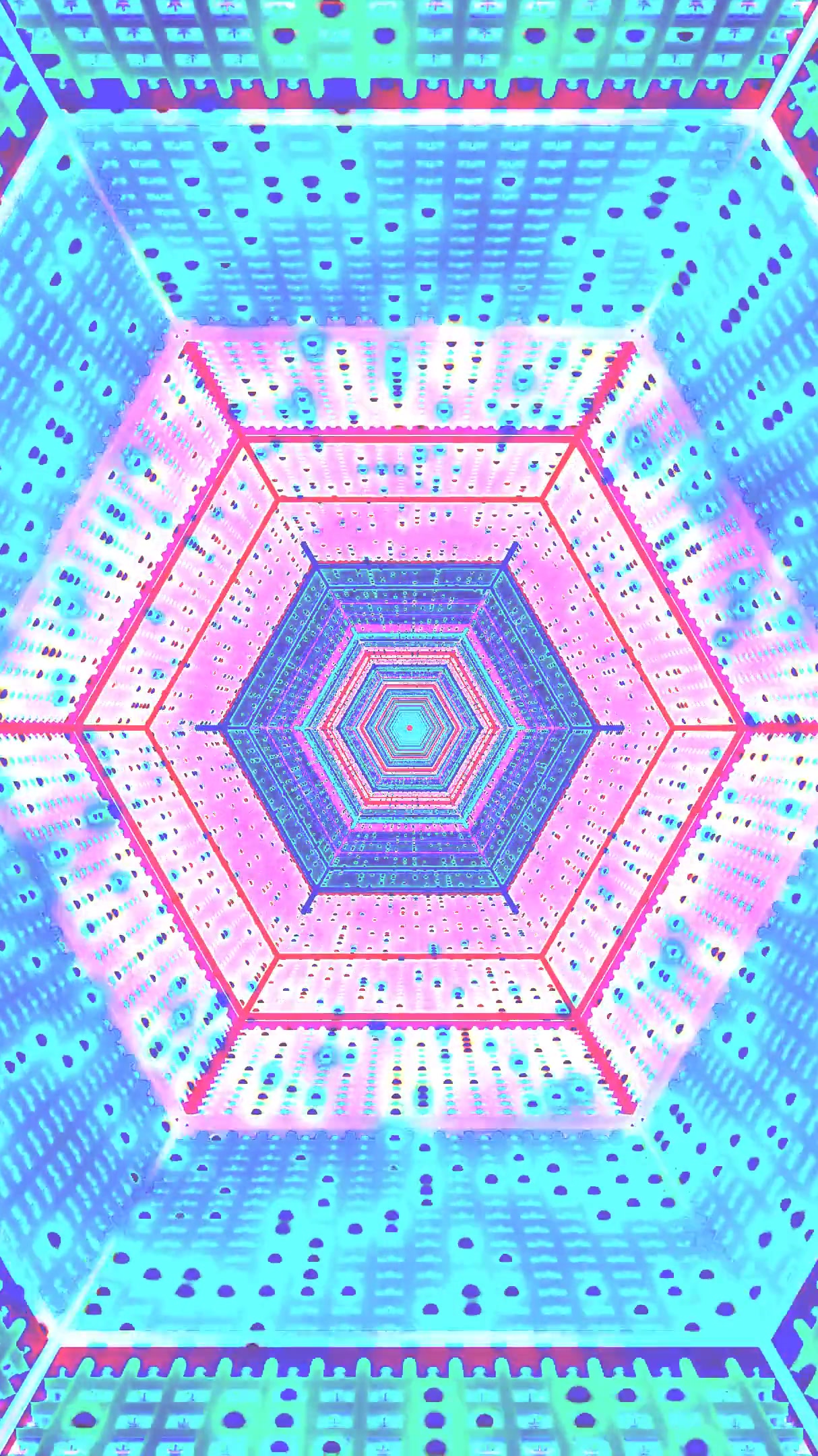 Colorful tunnel video loop creates engaging visual experience for