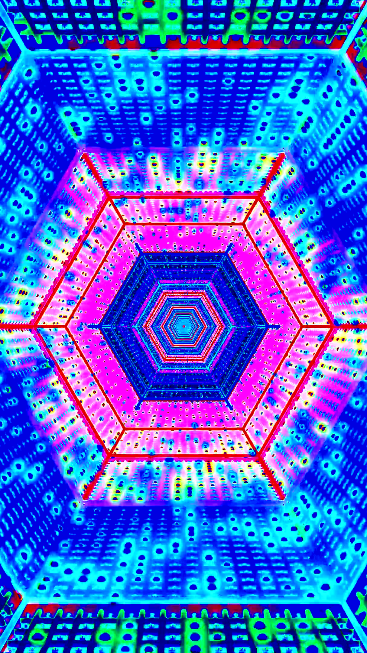 Colorful tunnel video loop creating a seamless visual experience