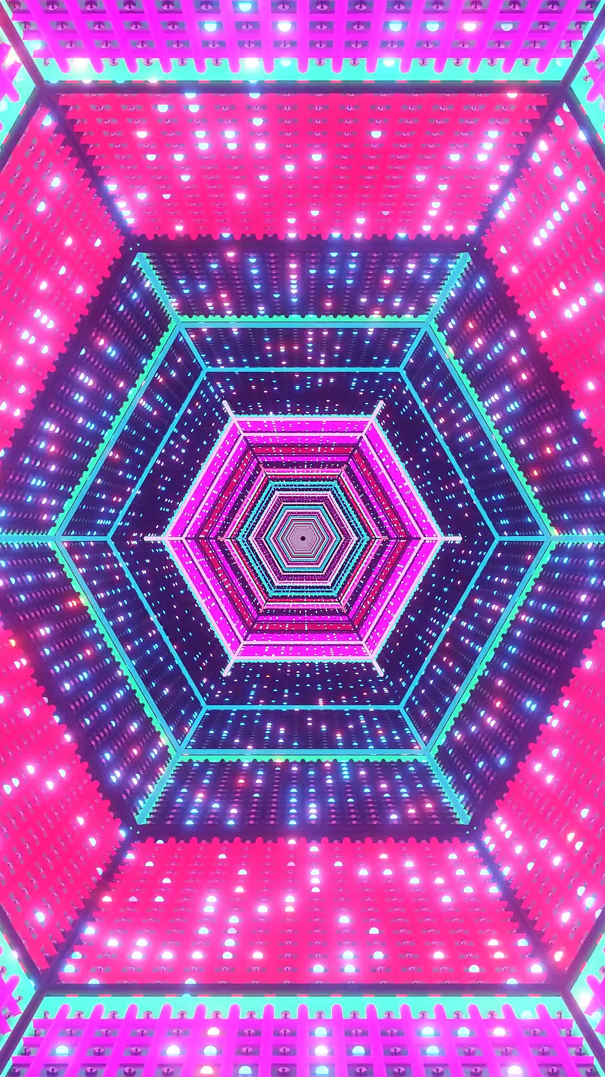 Vibrant tunnel video loop showcases seamless colors and lights cr