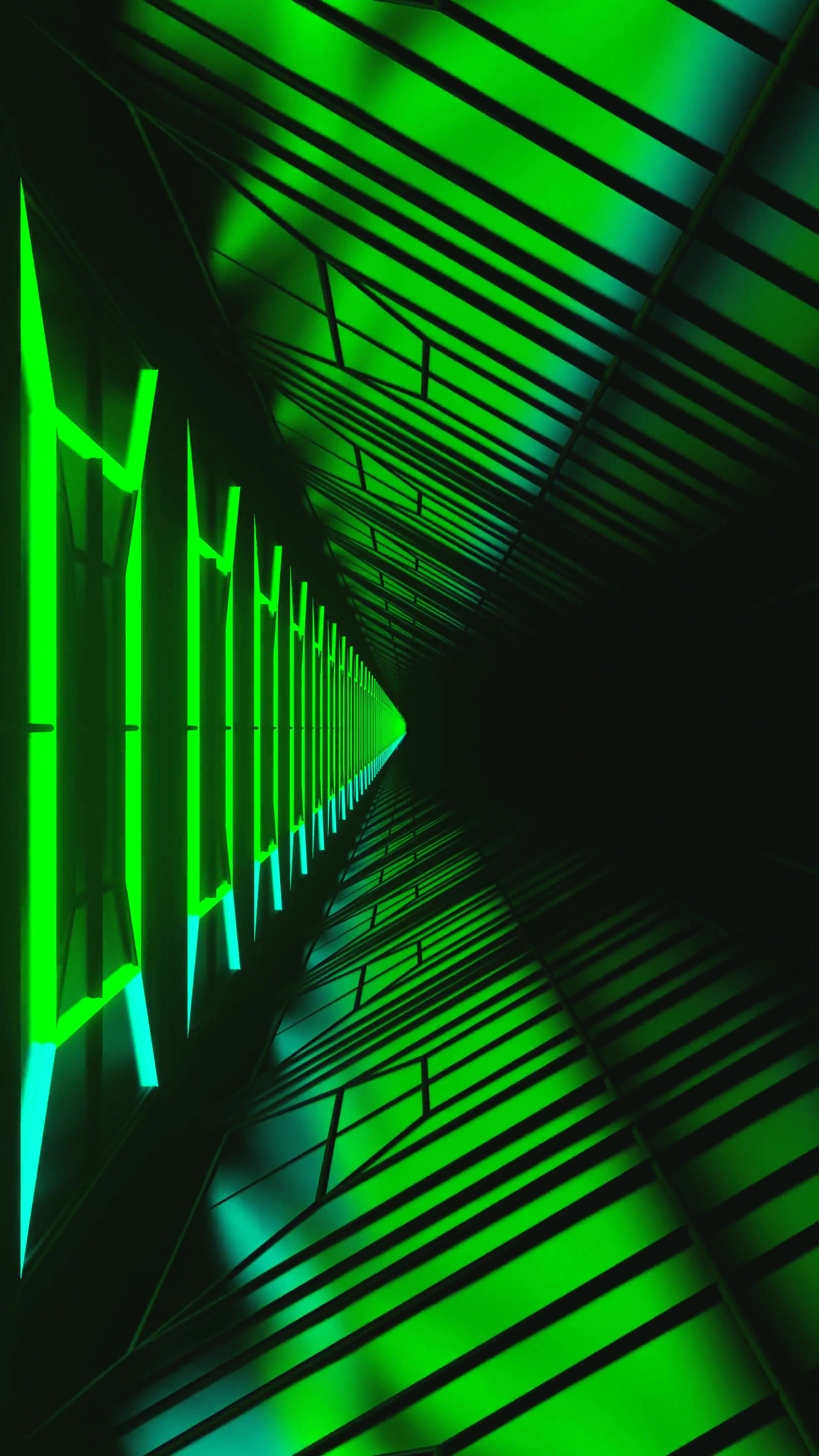Stunning tunnel video loop showcasing neon lights and patterns fo